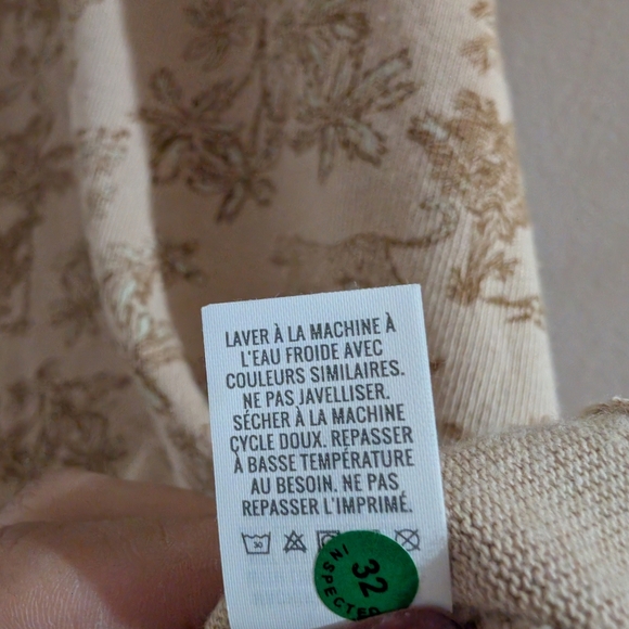 Aerie Tan Floral Short Sleeve Tee - Picture 5 of 9